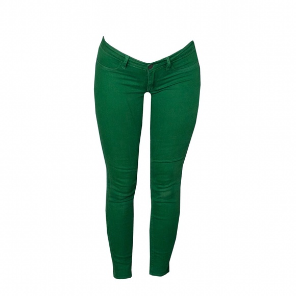 Vintage Y2K Green Abercrombie Low Rise Jeggings - Picture 1 of 3